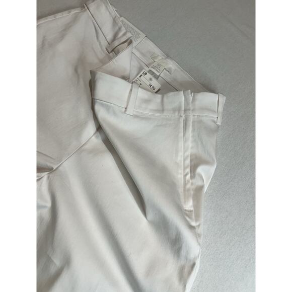 H&M White Super Stretch Pants dress slacks‎ side zipper Womens 12 - Picture 3 of 10